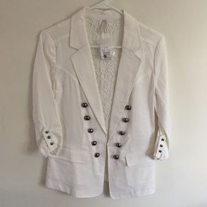 NEW Vanity White Lace Blazer